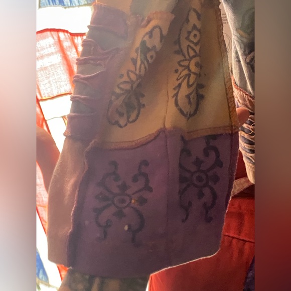 Rising International M hippy new age bohemian jacket vintage patch boho Nepal - Picture 6 of 7